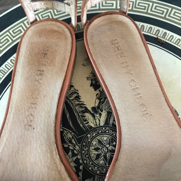 See by Chloé Brown Ankle Strap Sandals Size 36 - Picture 6 of 7